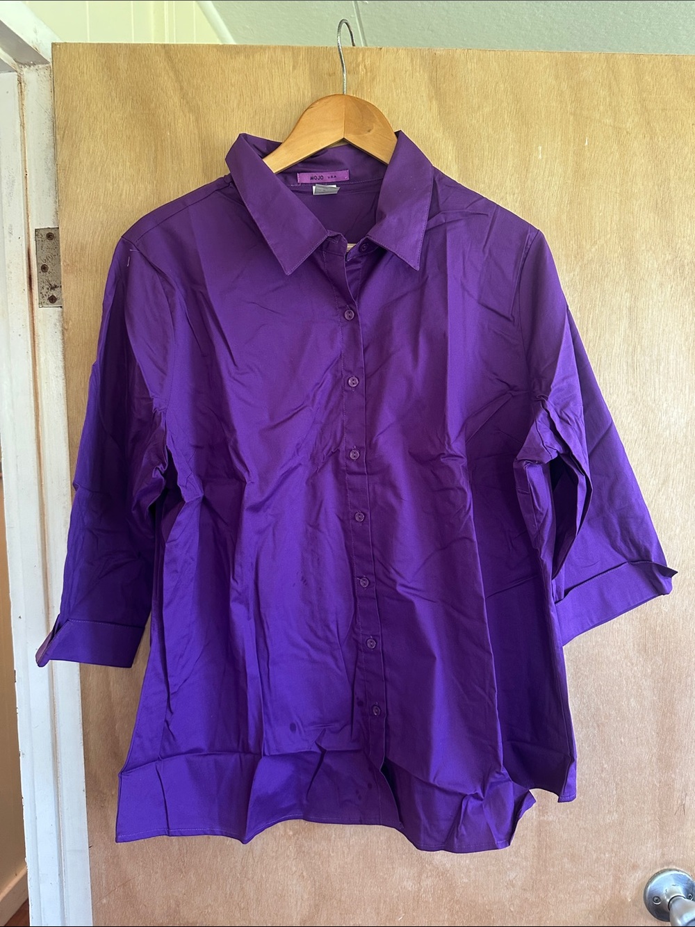 MOJO Purple Button-Up Blouse